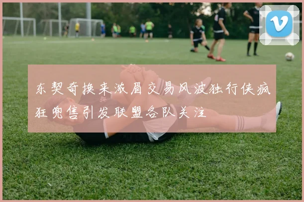 东契奇换来浓眉交易风波独行侠疯狂兜售引发联盟各队关注